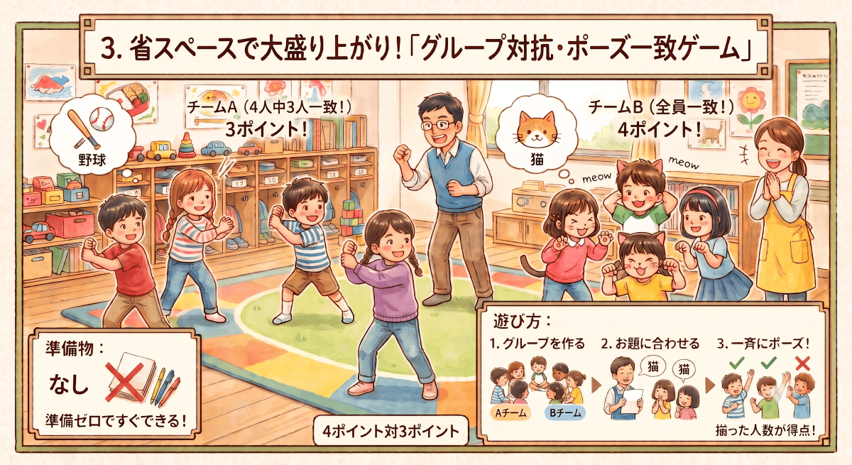 ポーズ一致ゲームのイメージ